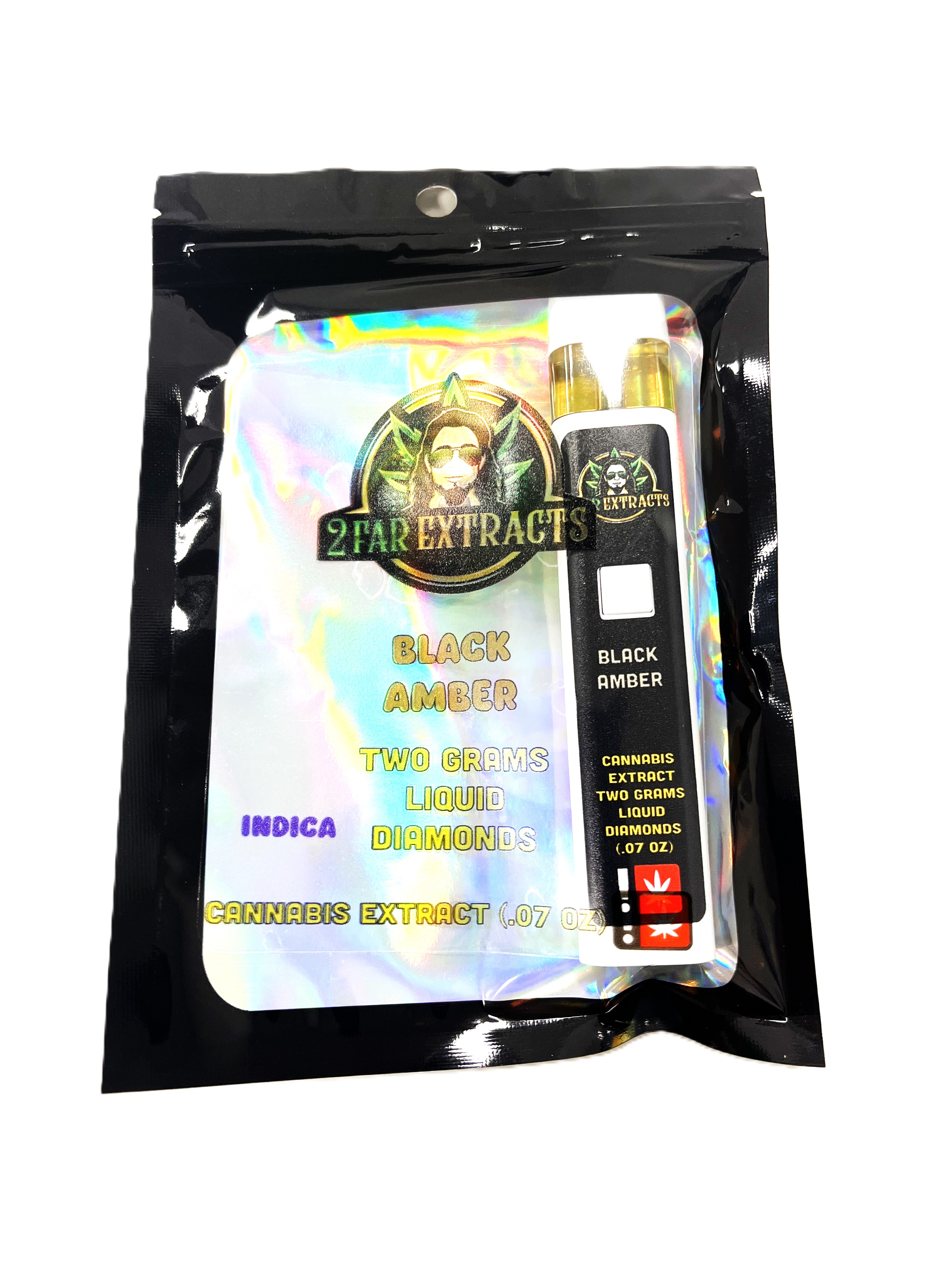 Photograph of product: 2 Far Extracts 2g Disposable | Black Amber