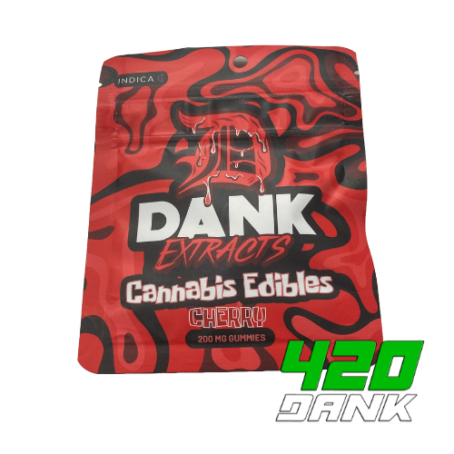 Photograph of product: Dank - 200mg Gummies - Cherry (I)