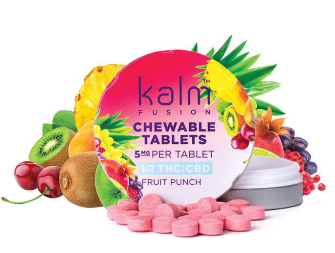 Photograph of product: Fruit Punch Chewable Tablets 20pk (1:1 TH-oui:CBD) (TAX INCLUDED)