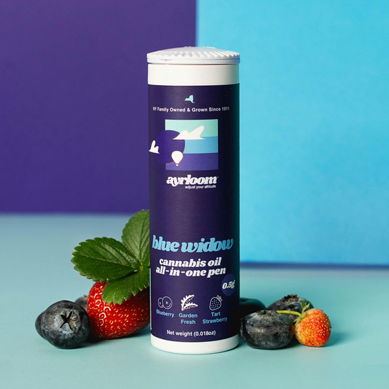 Photograph of product: Ayrloom | Blue Widow | Disposable Vaporizer