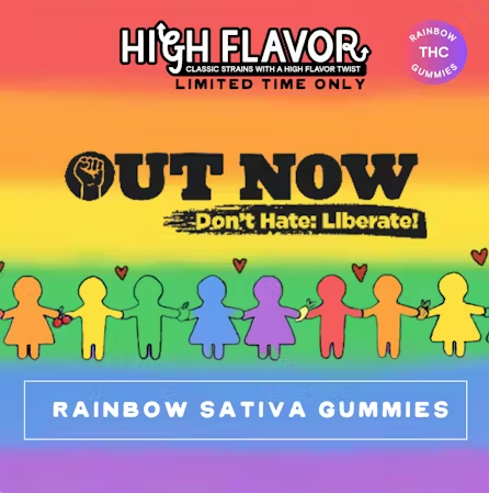 Photograph of product: Limited Edition Pride Rainbow Gummies 5mg 20pk