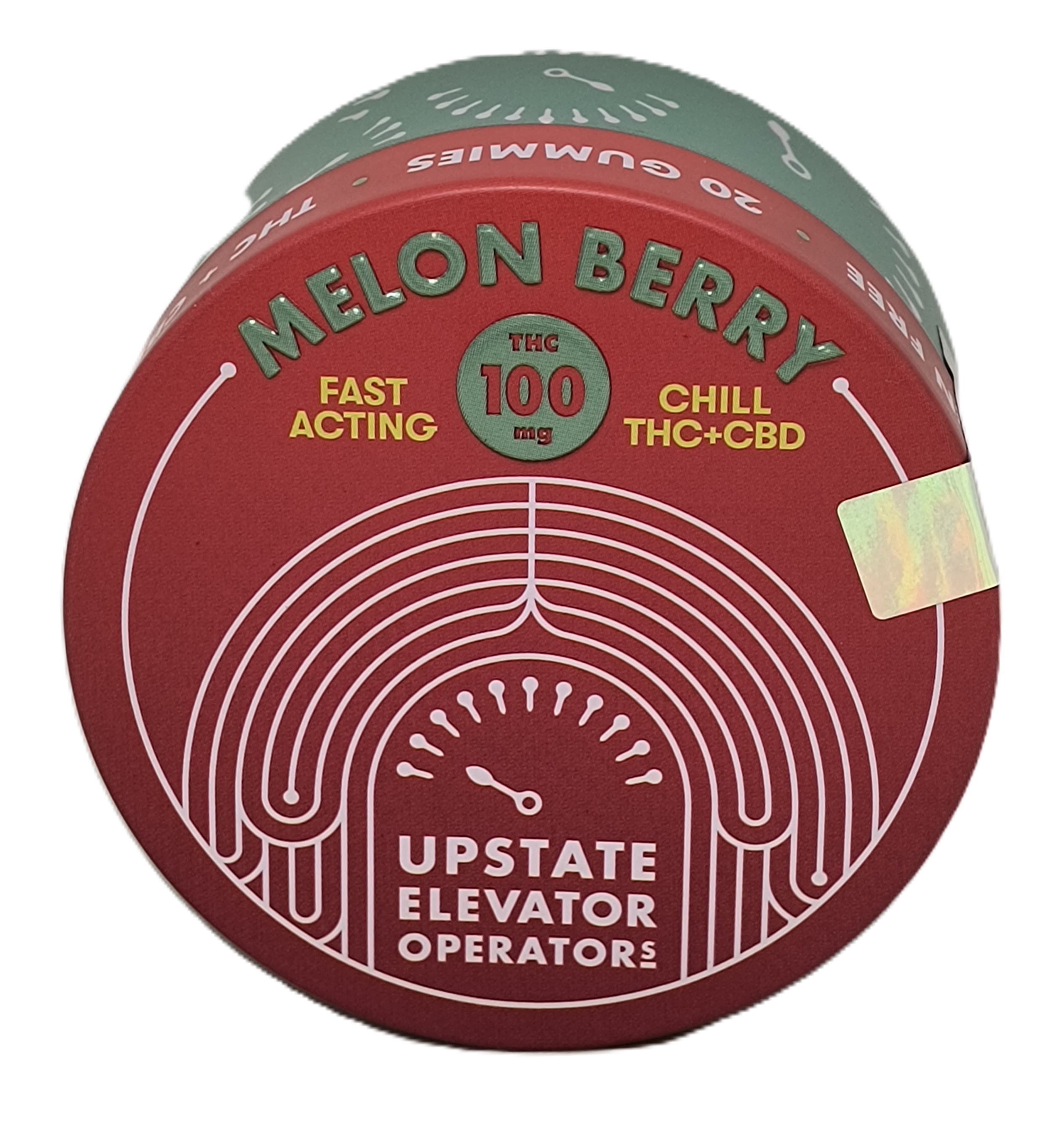 Photograph of product: Melonberry Fast-Acting Gummies | 100mg 1:1 TH-oui:CBD | Upstate Elevator Operators