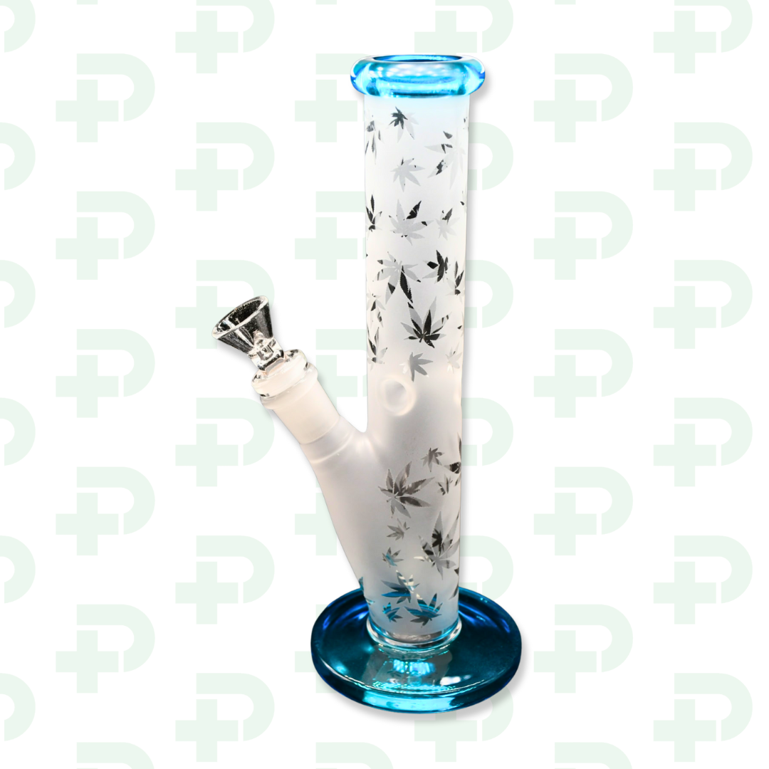Photograph of product: 10" Frosted Leaf Pattern Bong