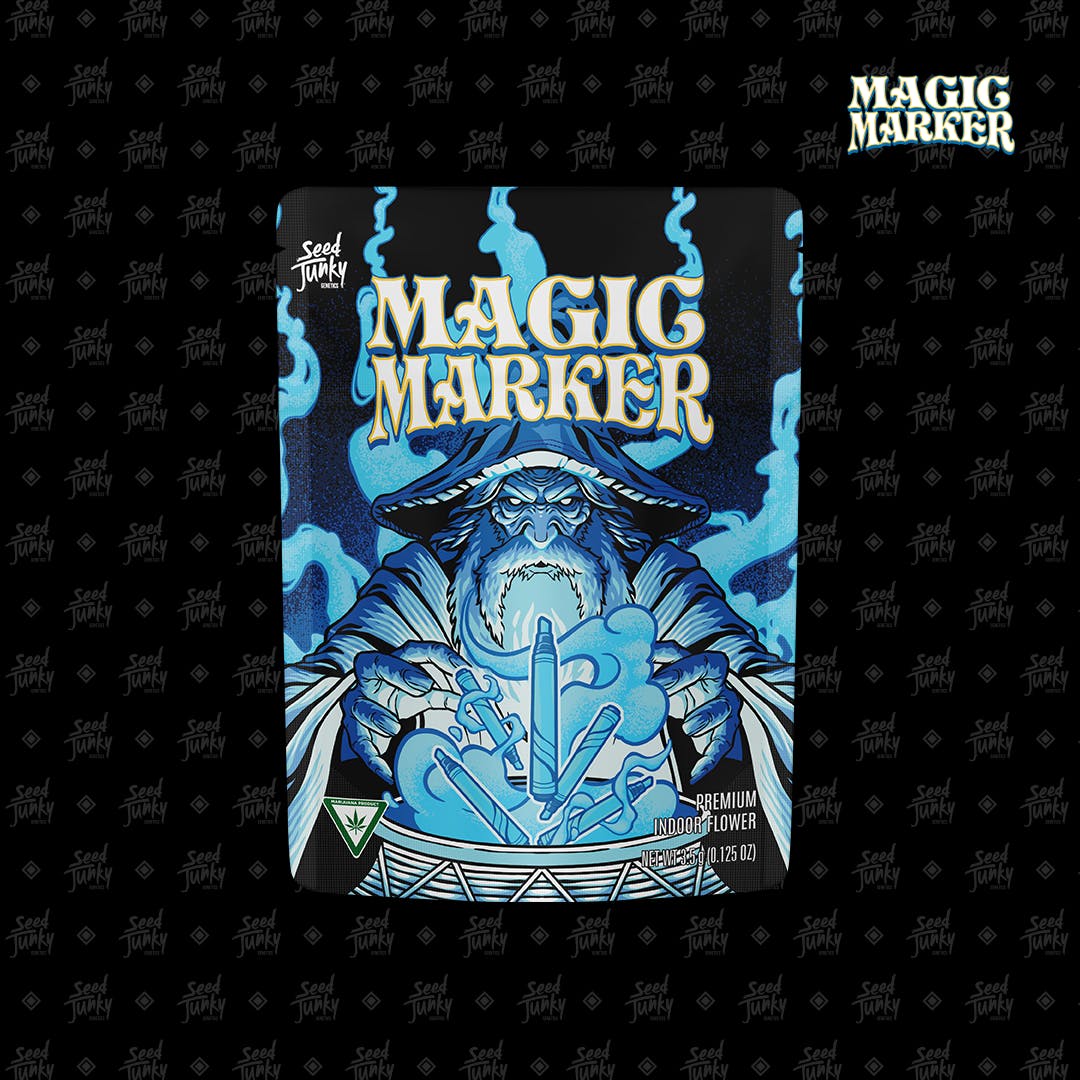 Photograph of product: AU Seed Junky: Magic Marker (I) Prepackaged 3.5g