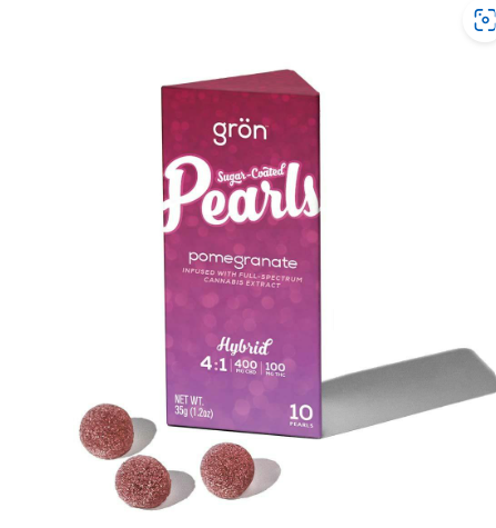 Photograph of product: Pomegranate | 4:1 CBD/TH-oui Pearl |