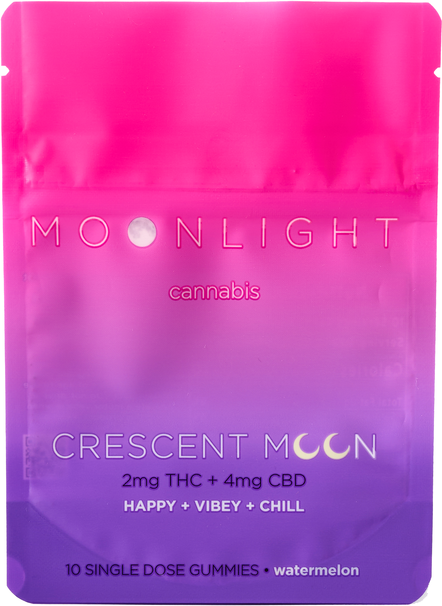 Photograph of product: Moonlight Crescent Moon TH-oui + CBD Gummies - Watermelon