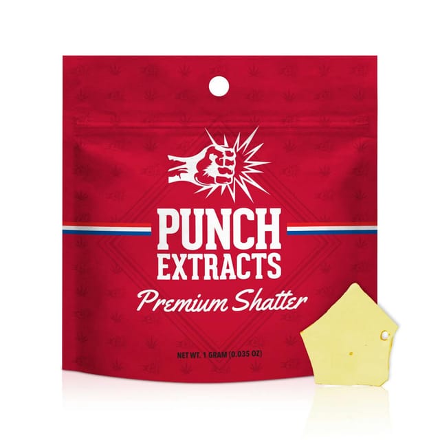 Photograph of product: Purple Gushers 1g BHO Shatter - Shatter