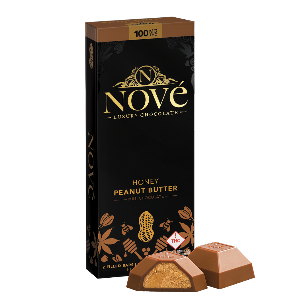 Photograph of product: Nove Honey Peanut Butter Milk Chocolate Bar