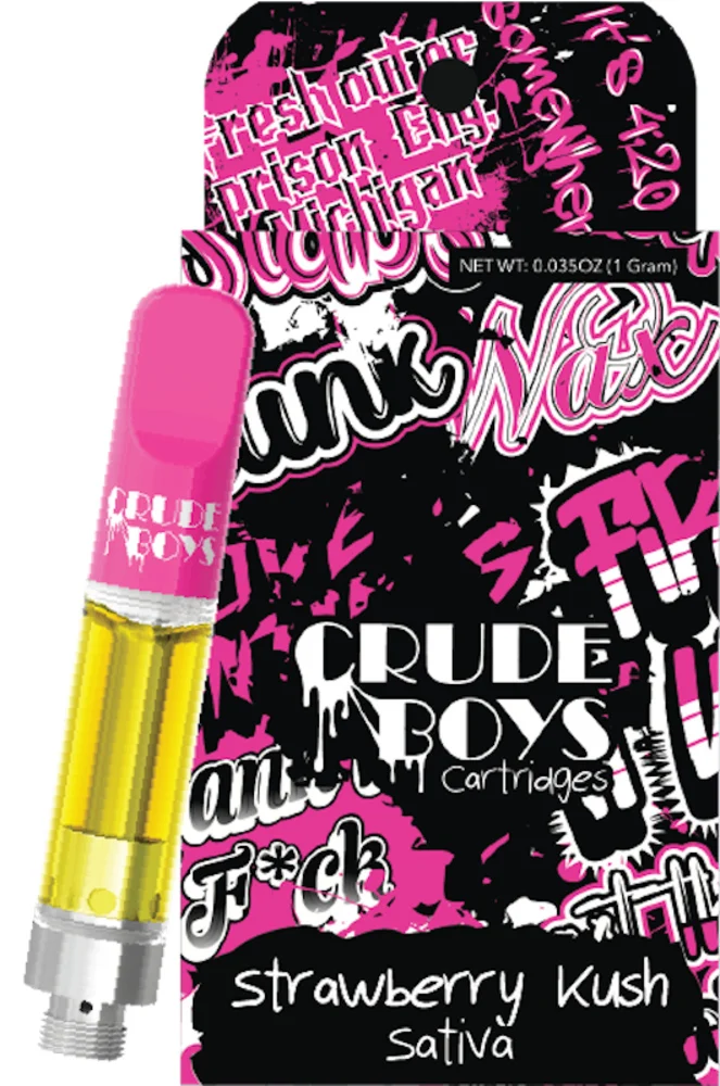 Photograph of product: Strawberry Kush Distillate Cartridge | 1g - Crude Boys