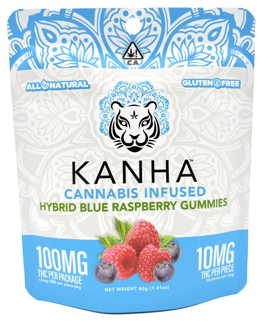 Photograph of product: Classic Hybrid Blue Raspberry Gummies | 40G 100MG 10PK