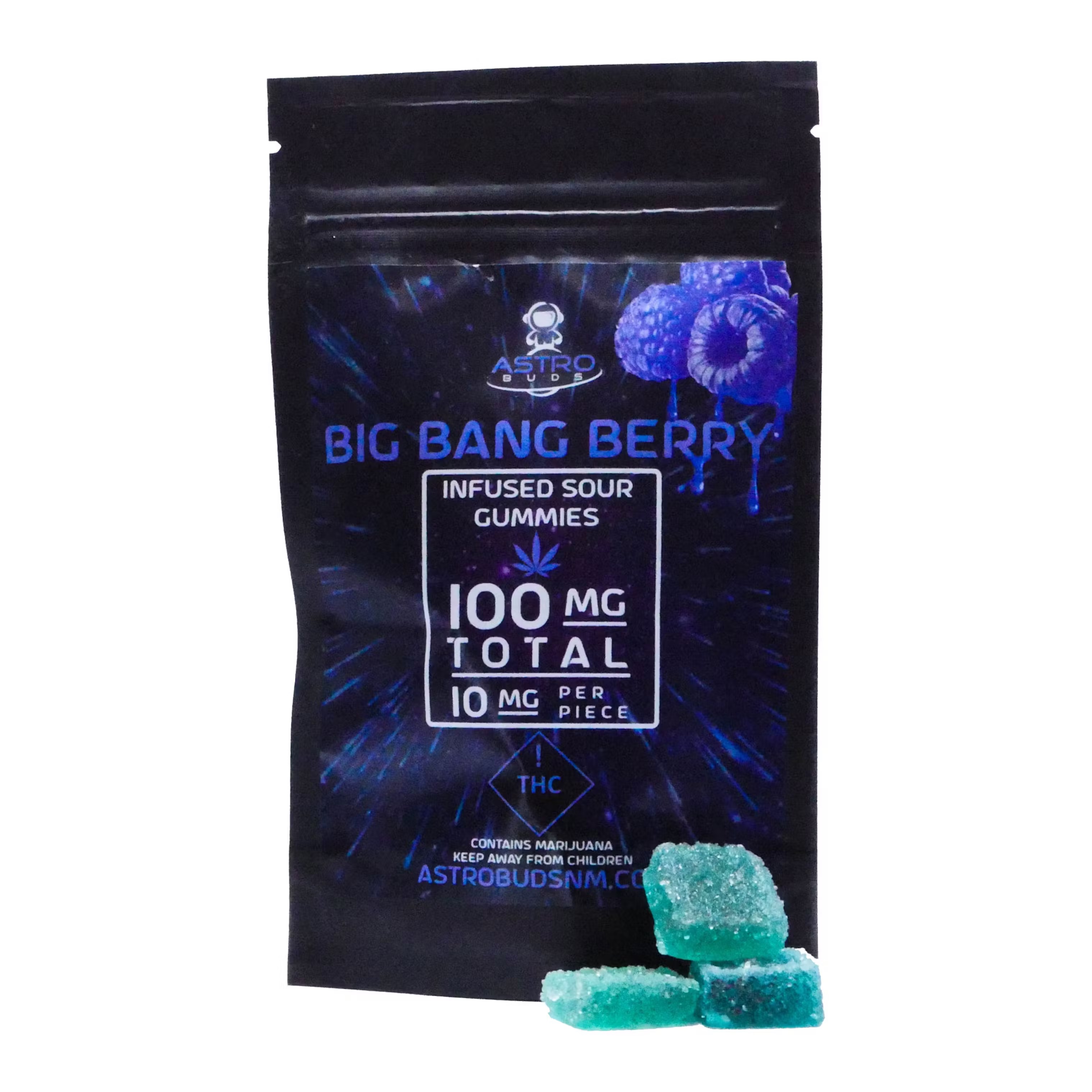 Photograph of product: Astro Buds | 100mg Gummy Pack | Big Bang Berry