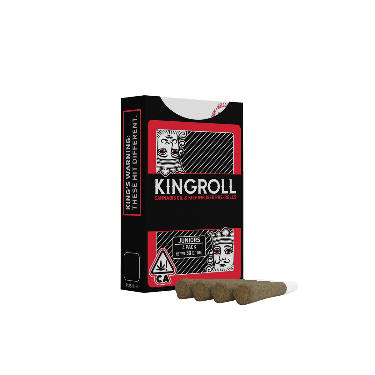 Photograph of product: KINGROLL - Watermelon Z x Cannalope Kush (Oui'd) 4pk Infused Preroll