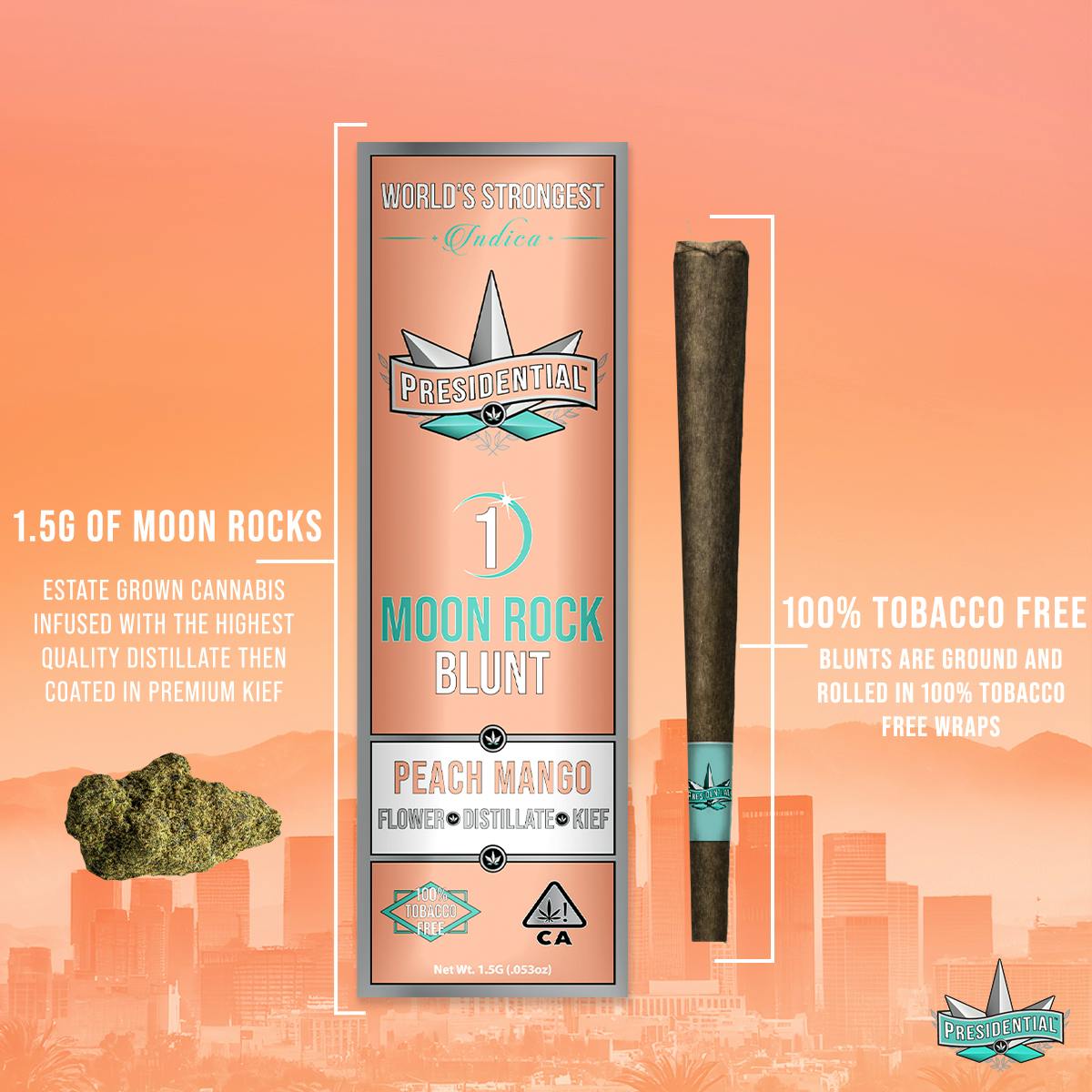 Photograph of product: Peach Mango (Oui'd) | Presidential | Moon Rock Blunt