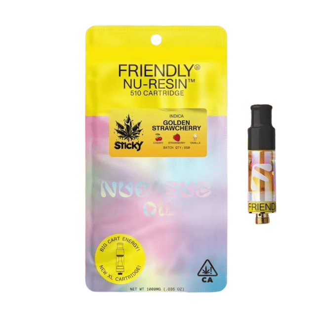 Photograph of product: Golden Strawcherry Nu-Resin Cart 1g - 