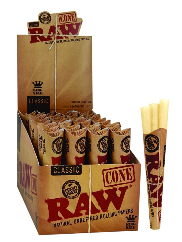 Photograph of product: Raw | Classic King Size Cones | 3pk