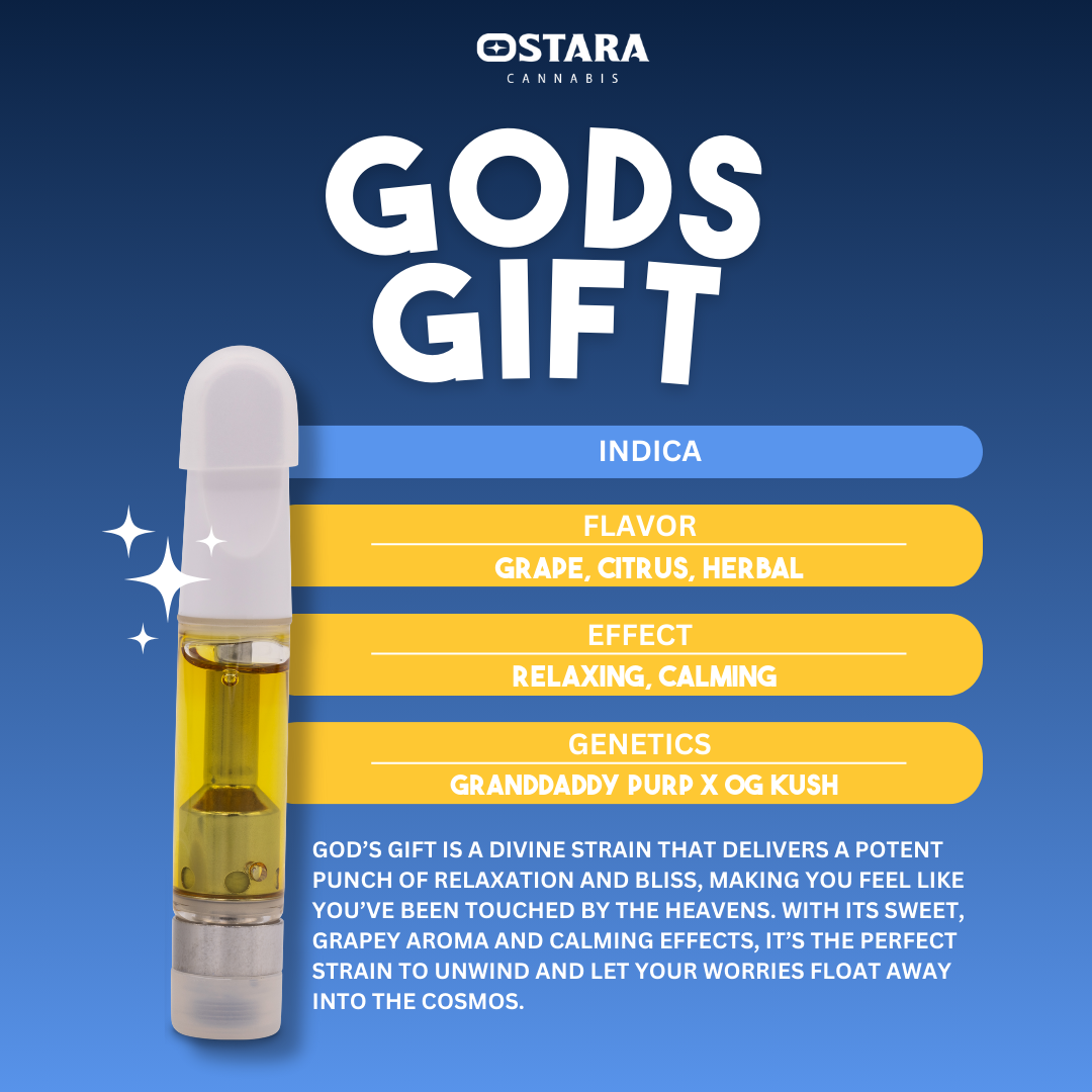 Photograph of product: Gods Gift - Distillate Cart - 1g