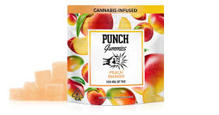 Photograph of product: Punch Gummies- Peach Mango 100mg