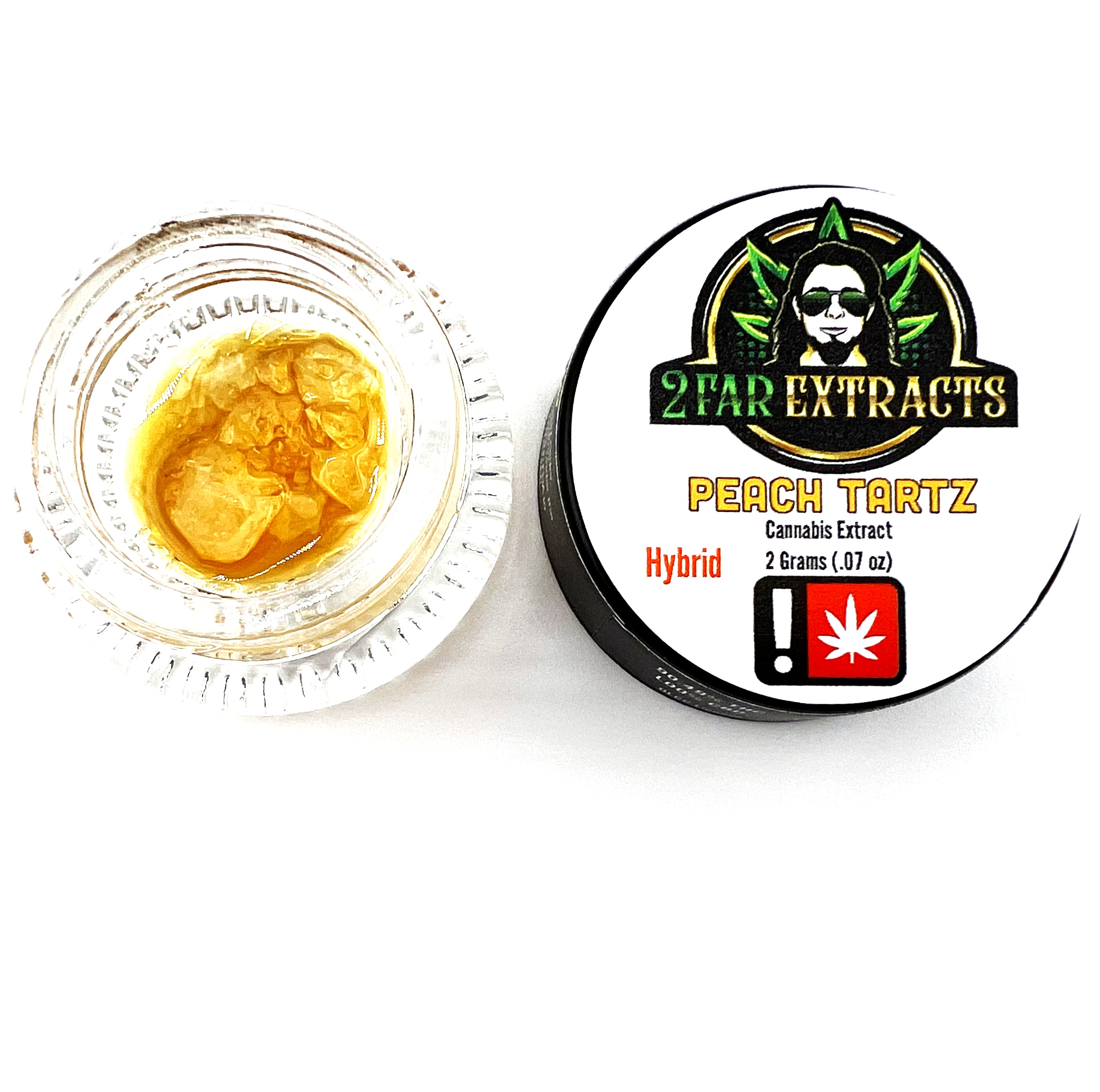 Photograph of product: 2 Far Extracts | Peach Tartz 2g Rocks & Sauce