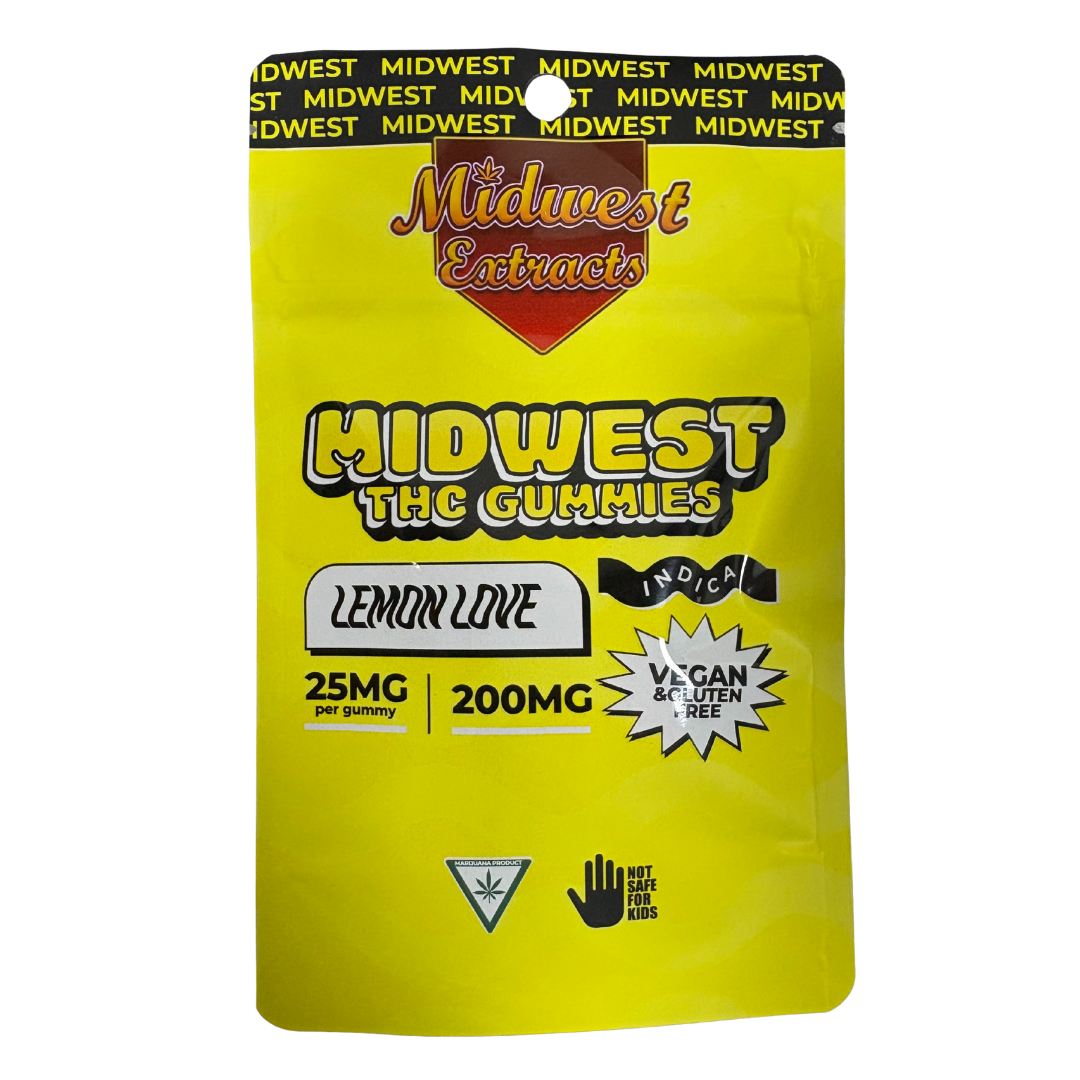 Photograph of product: Midwest Extracts - 200mg Gummies - Lemon Love