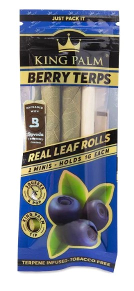 Photograph of product: King Palm Slim Pre-Roll Wraps - Berry (2pk) (Slim)
