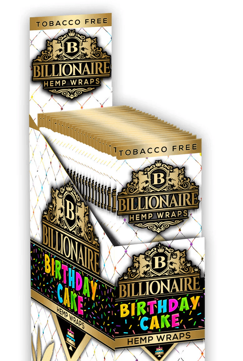Photograph of product: Billionaire Hemp Wraps Birthday Cake 2pk