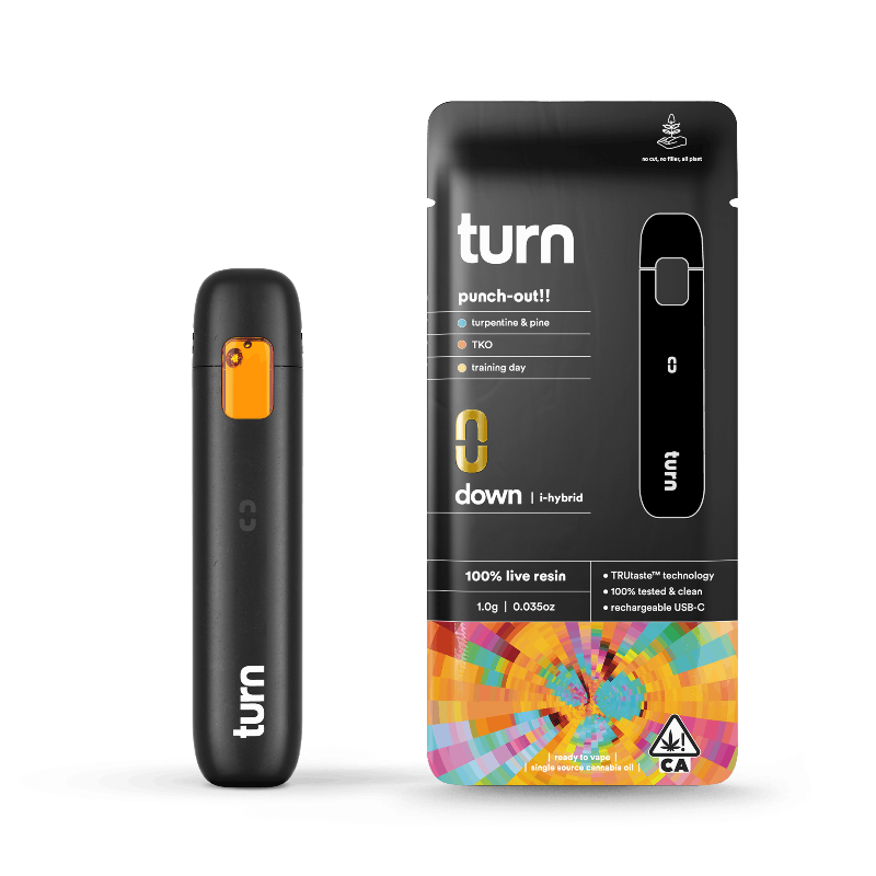 Photograph of product: Turn - Punch Out Turn Down Live Resin Disposable 1g