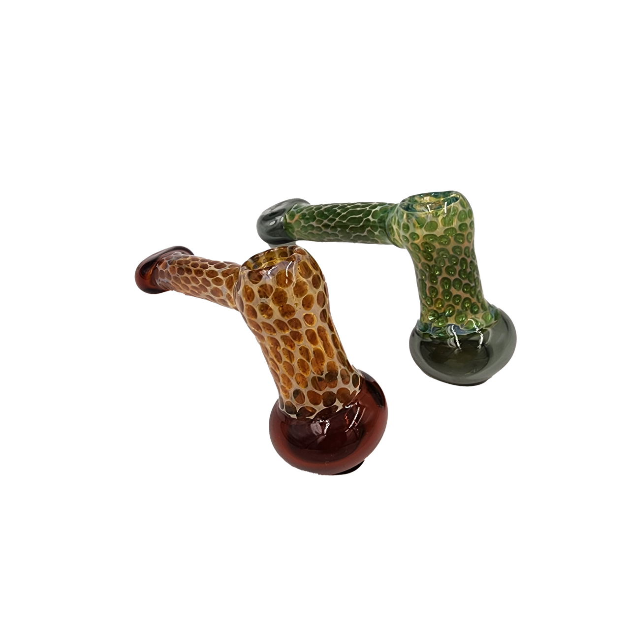 Photograph of product: LuvBuds - 6" Fumed & Dotted Hand Pipe Bubbler
