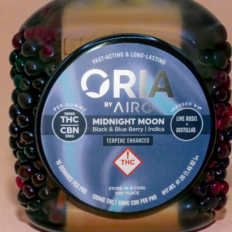 Photograph of product: Oria - Midnight Moon 100mg Gummies
