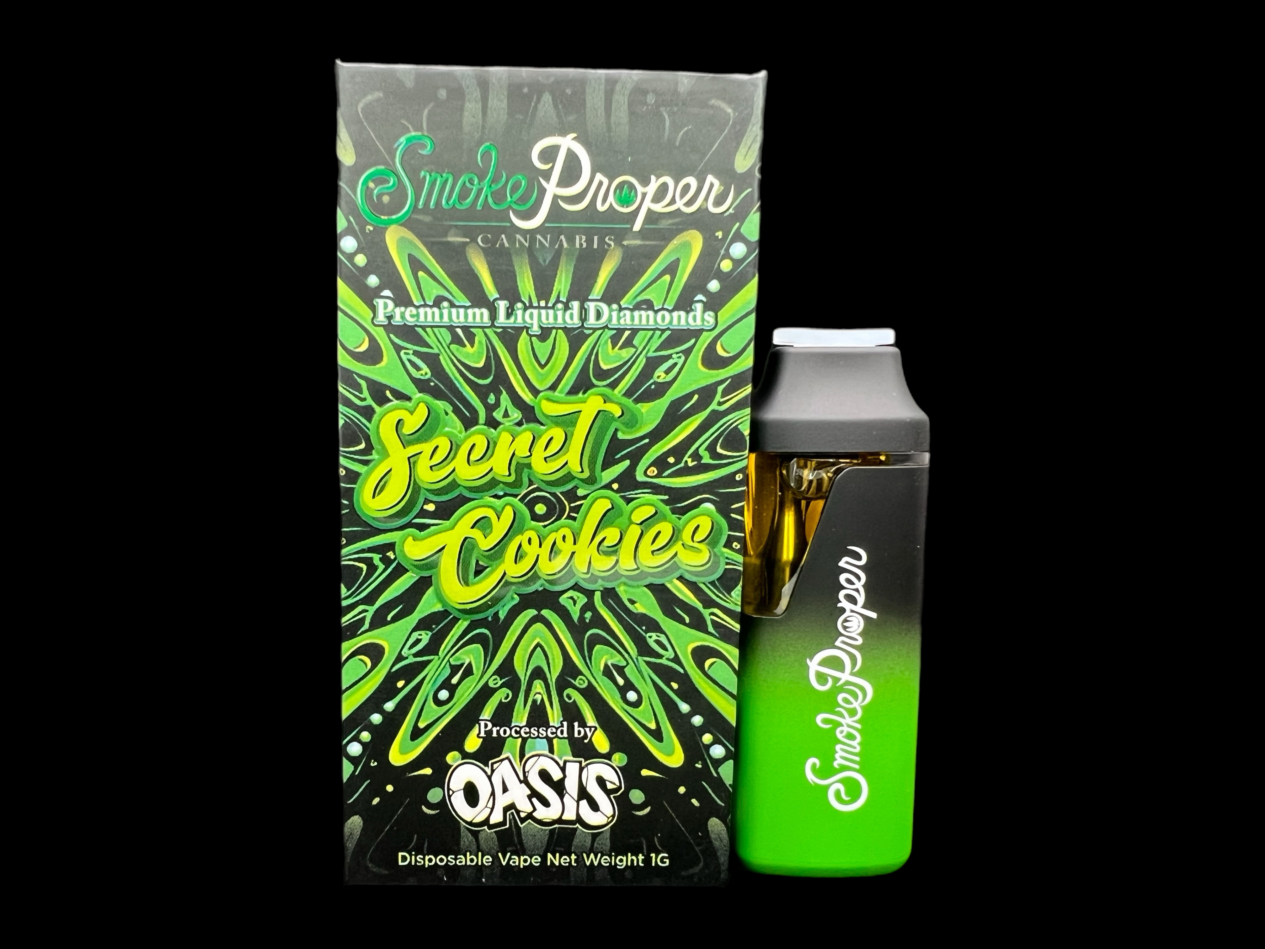 Photograph of product: Smoke Proper: Secret Cookies liquid Diamonds Disposable