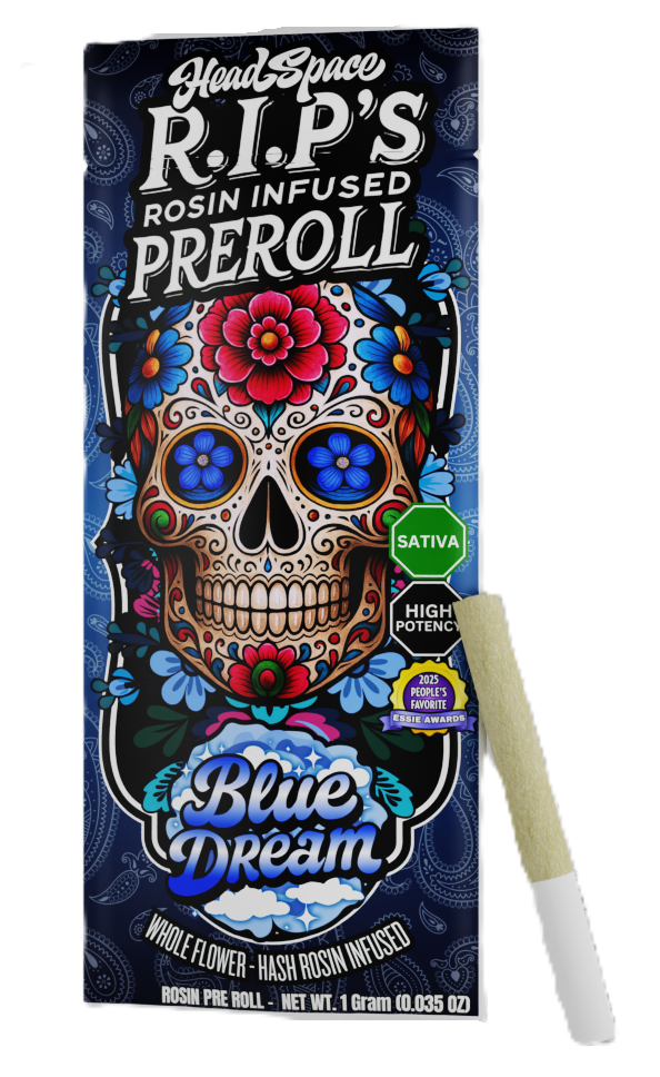 Photograph of product: Blue Dream Rosin Infused Pre-Roll | 1g | R.I.P