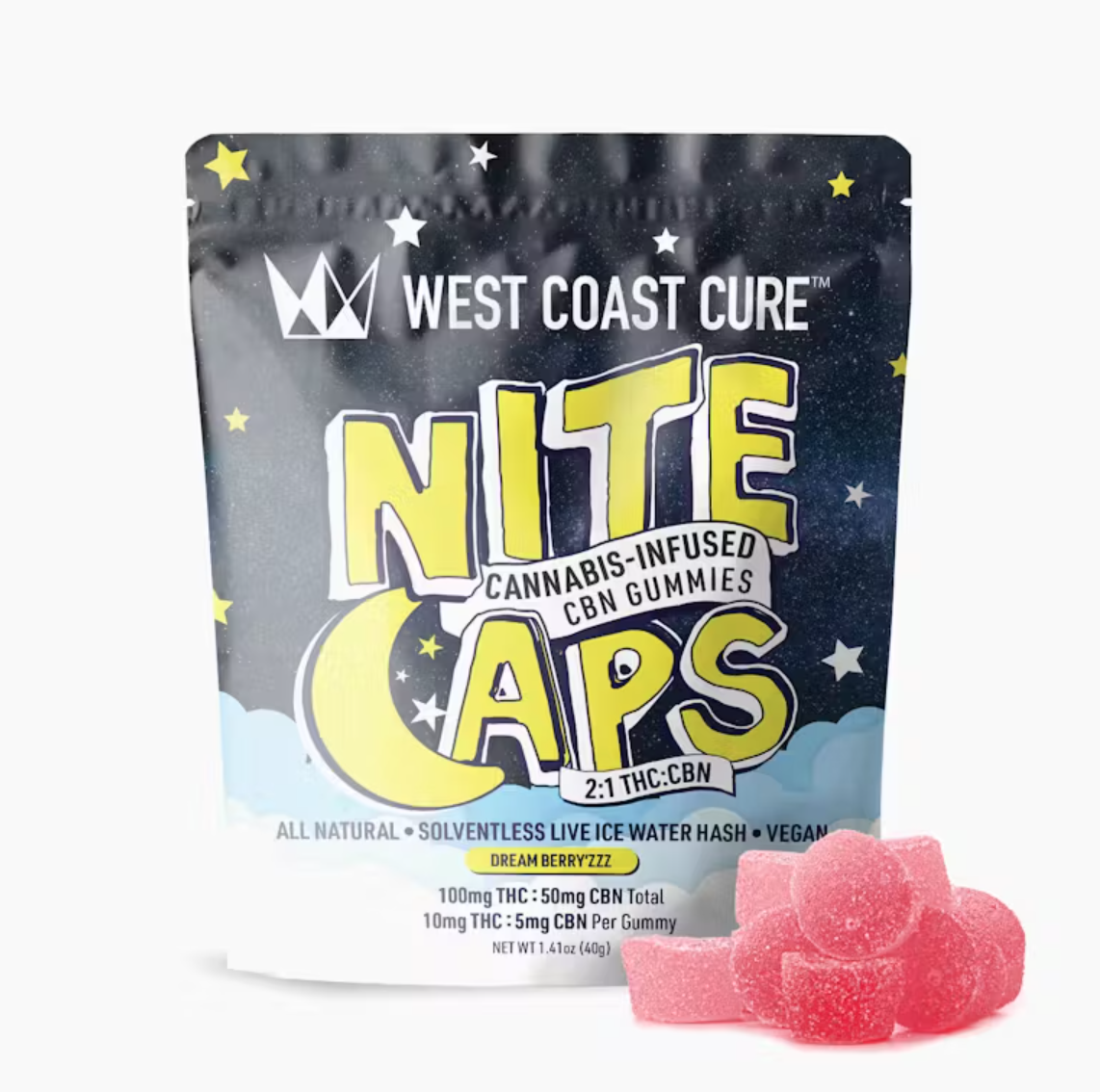 Photograph of product: DREAM BERRY'ZZZ 2:1 100MG THC:50MG CBN GUMMIES