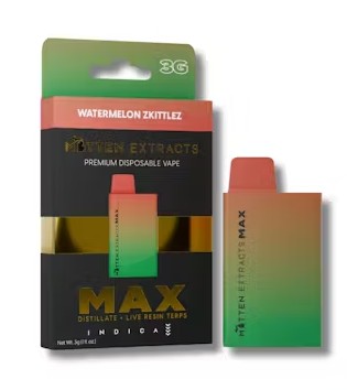 Photograph of product: Mitten Extracts Max Disposable - Watermelon Zkittlez
