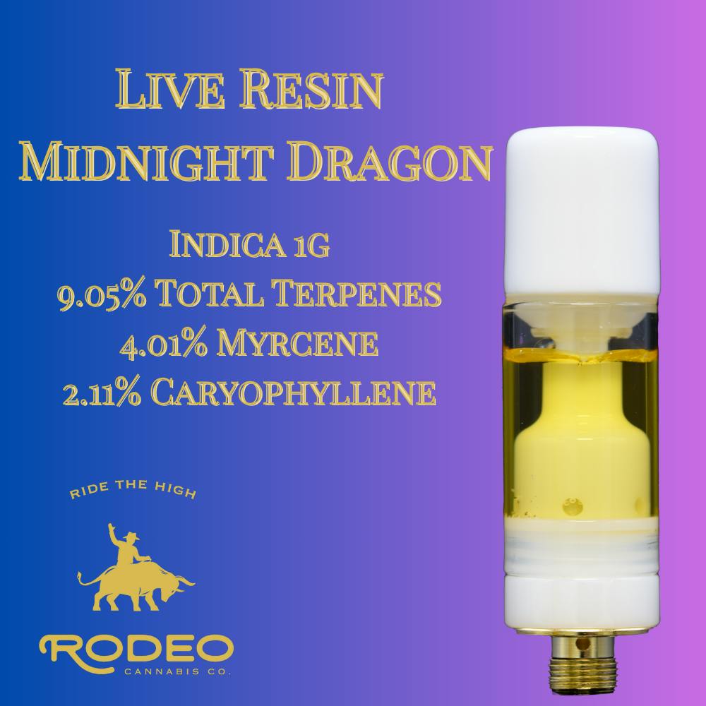 Photograph of product: Rodeo Live Resin Vape 1g Midnight Dragon (I) 0414