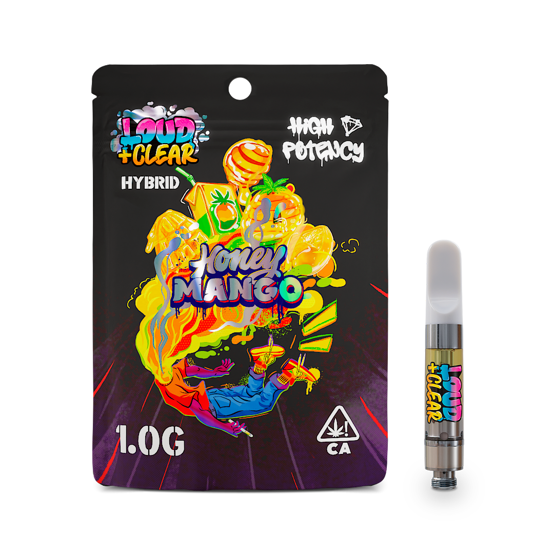 Photograph of product: Loud + Clear - 1g Cartridge - Honey Mango