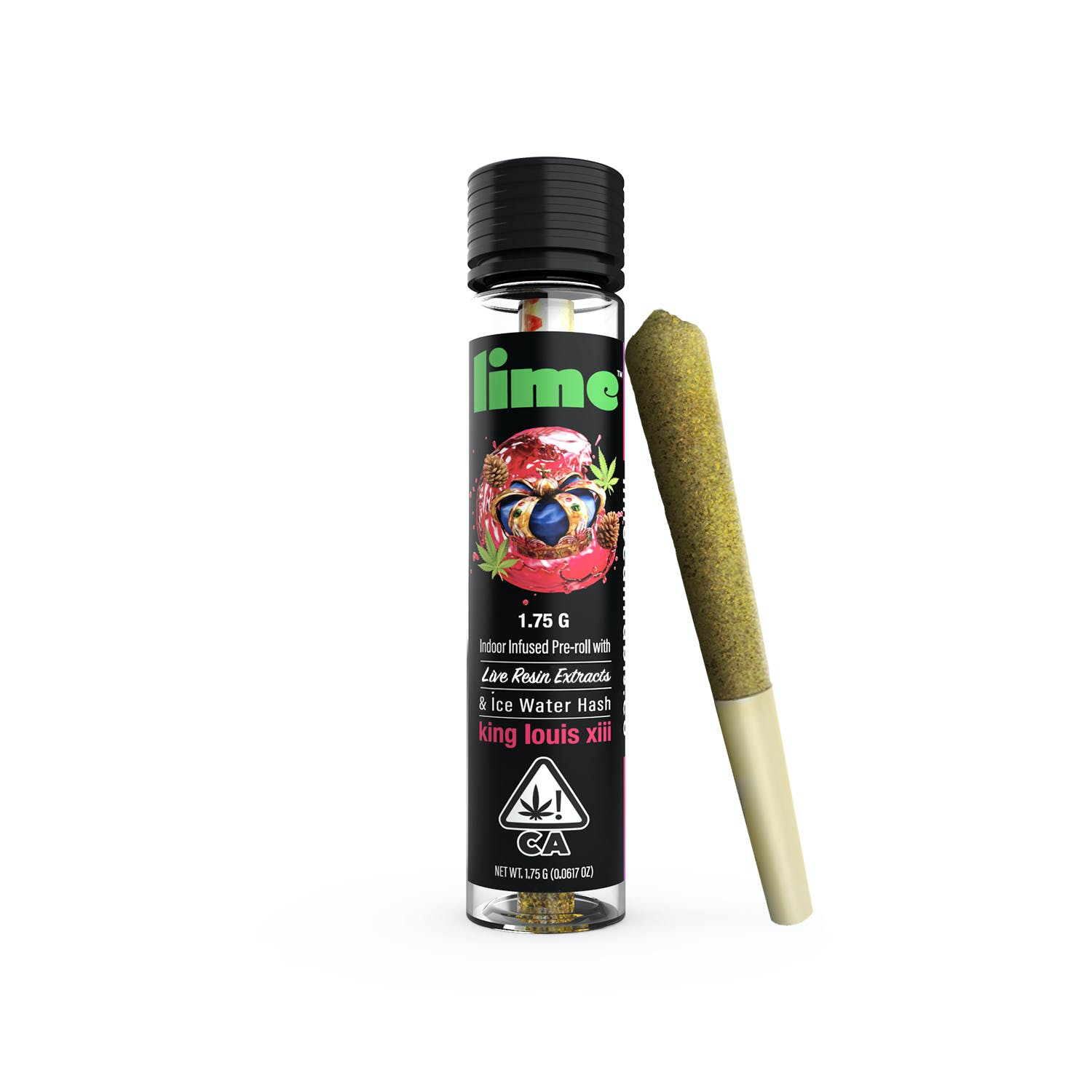 Photograph of product: Lime - King Louis XIII Infused Preroll 1.75g