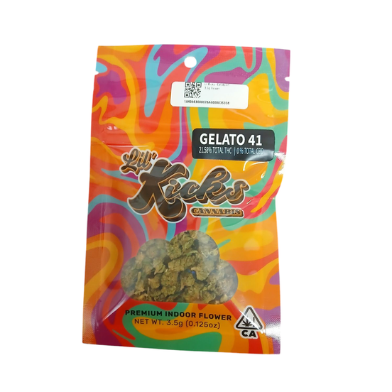 Photograph of product: Lil Kicks - Gelato 41 3.5g Flower - 