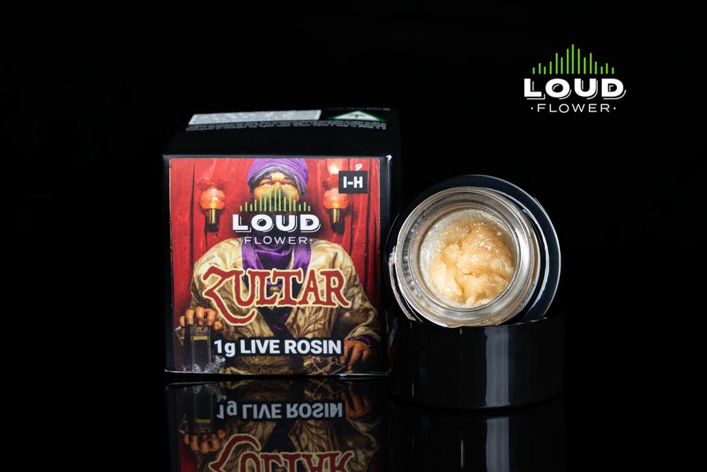 Photograph of product: MI Loud Flower Zultar Live Rosin