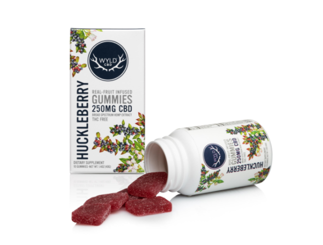 Photograph of product: CBD Huckleberry 250mg Hemp Gummies | 10pk