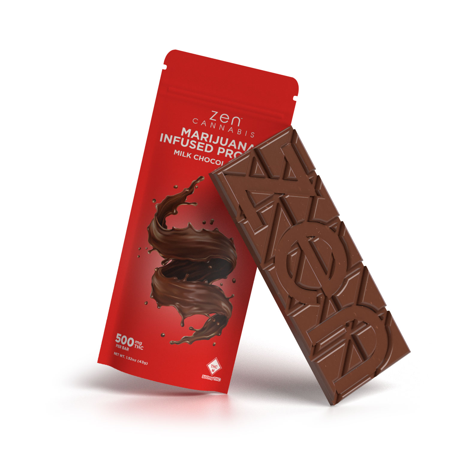 Photograph of product: ZEN - Vegan Chocolate Bar - 100mg
