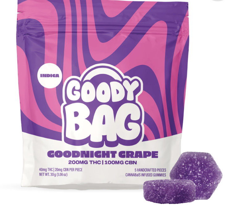Photograph of product: Goodnight Grape | 200MG TH-oui:CBN Gummies | 3 For $10