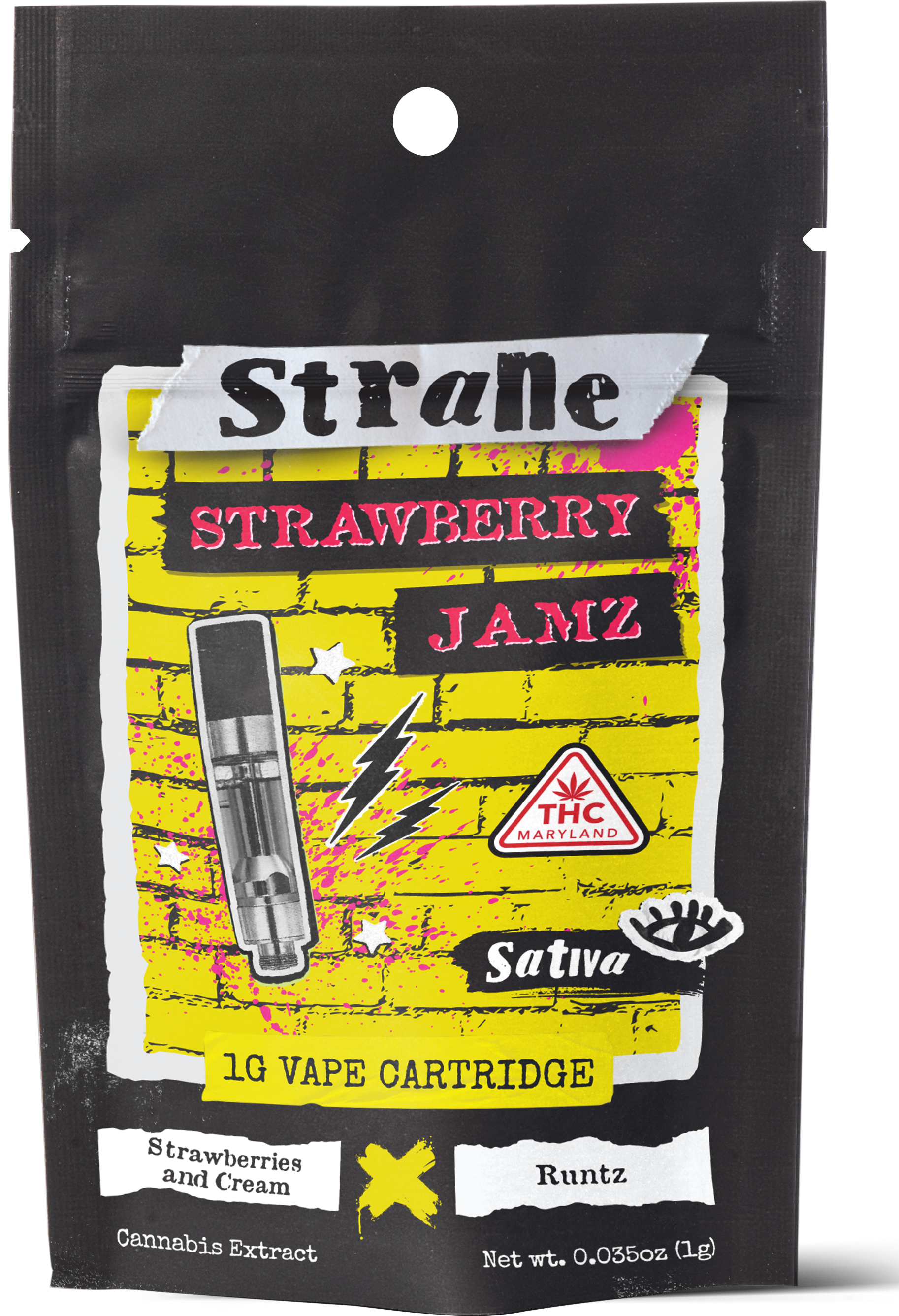 Photograph of product: Strawberry Jamz Distillate Cartridge | 1g