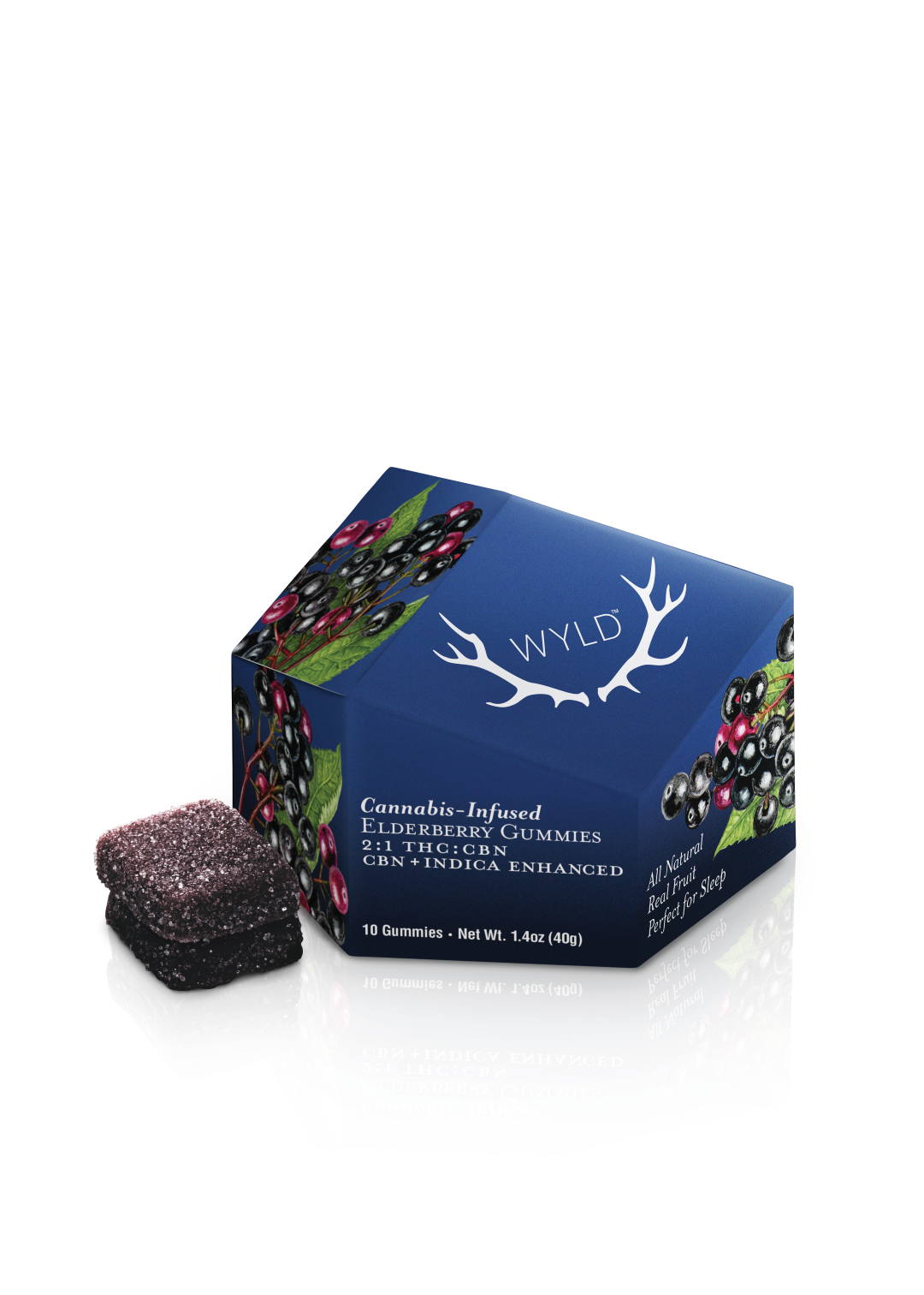 Photograph of product: Wyld - Elderberry Gummies 2:1 TH-oui:CBN