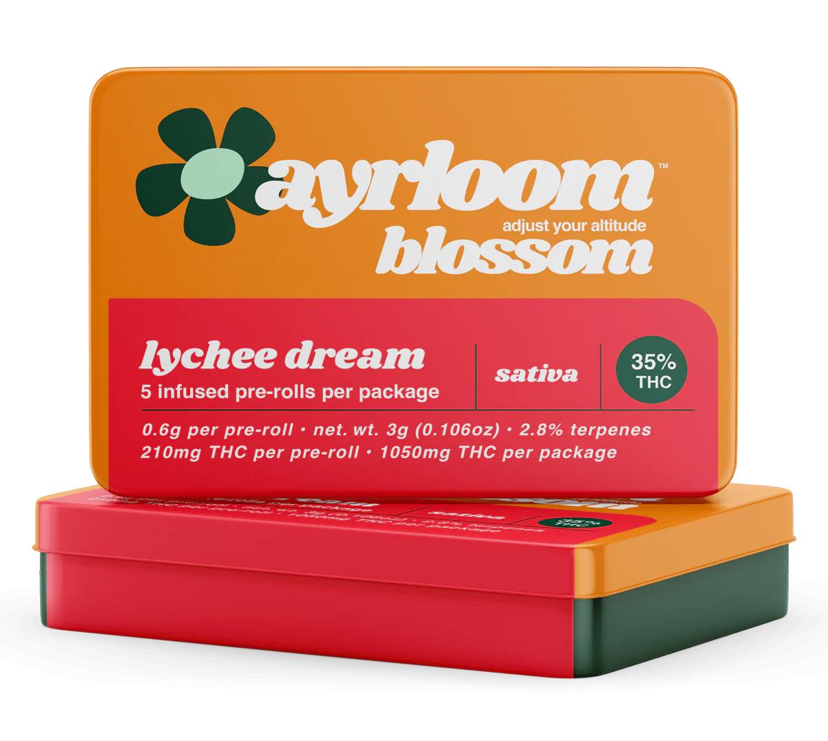 Photograph of Product: Ayrloom AU- Pre-Roll 0.6 - 5pk - Lychee Dream