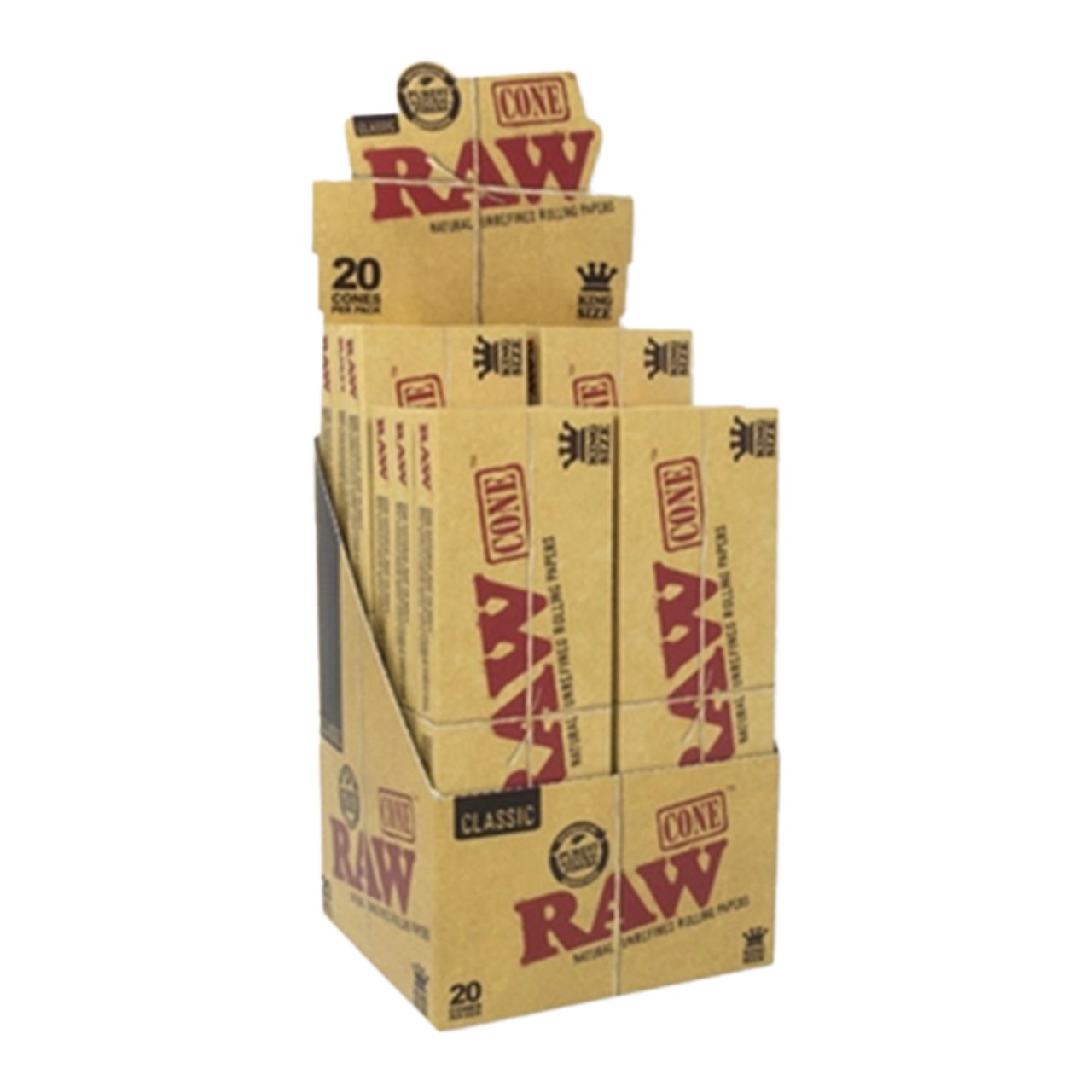 Photograph of product: Raw | Cones | 1 1/4" 84mm/24mm 20PK