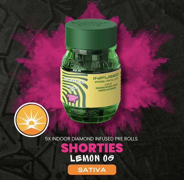Photograph of product: Lemon OG Shorties (3.5g) Diamond 5pk - 
