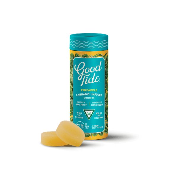 Photograph of product: Good Tide Pineapple Solventless Gummies 100mg