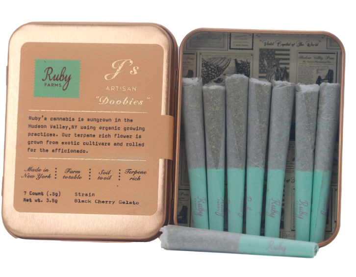 Photograph of product: Ruby Farms | Ruby Doobies 7pk | Black Cherry Gelato