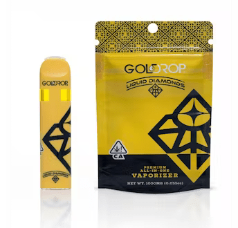 Photograph of product: Gold Drop - 1g Liquid Diamond AIO Vape - Granddaddy Purple - 