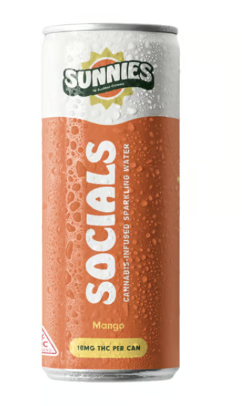 Photograph of product: Sunnies Socials | Mango | 10mg Sparkling Water