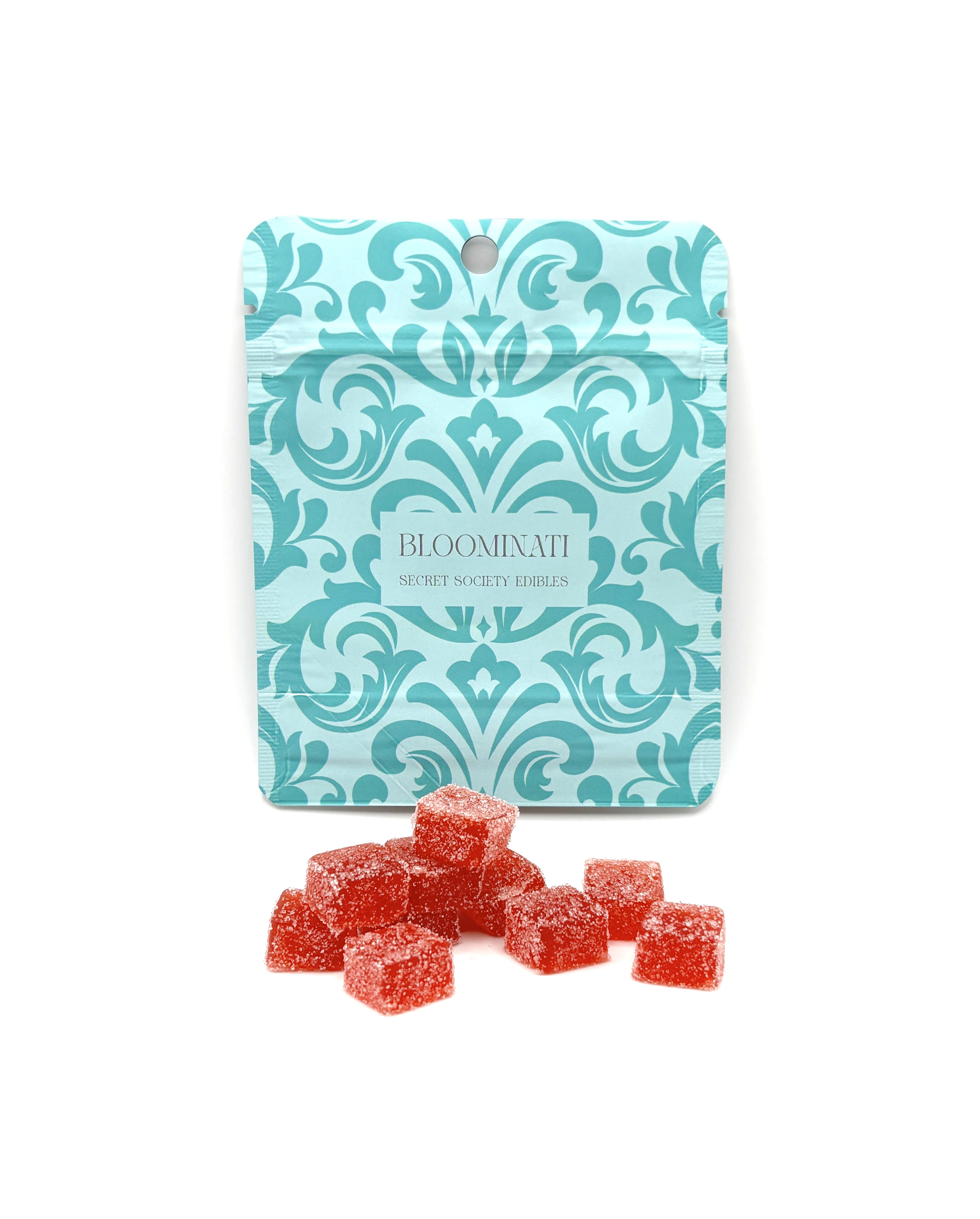 Photograph of product: BLOOMINATI Gummies 100mg: Strawberry 10pc